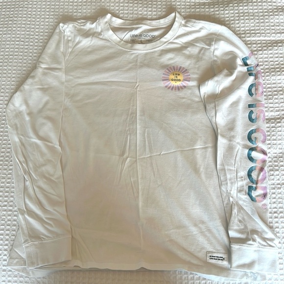 Life Is Good - Women’s Sunset On the Water Long Sleeve Crusher Tee - Picture 2 of 3